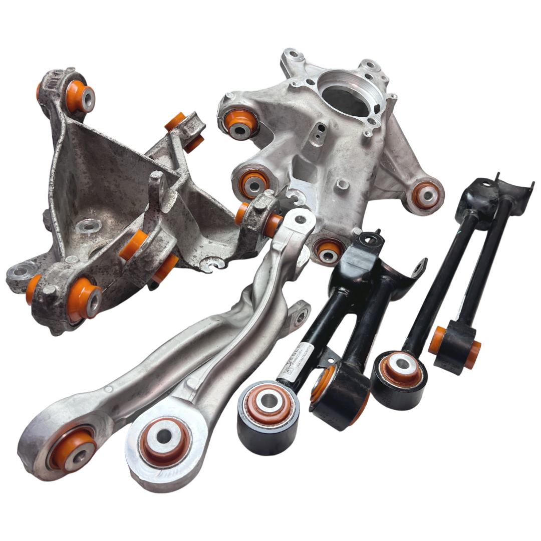 Задня підвіска автомобіля Tesla Model 3 2017- Послуга з перепресування сайлентблоків (Сайлентблоки в ціну не входять)