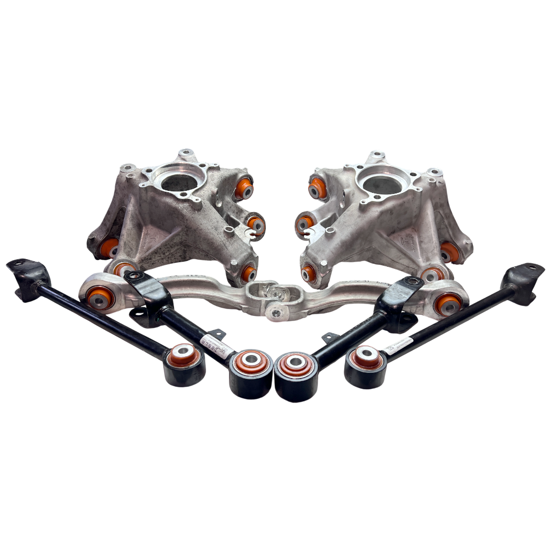 Задня підвіска автомобіля Tesla Model 3 2017- Послуга з перепресування сайлентблоків (Сайлентблоки в ціну не входять)