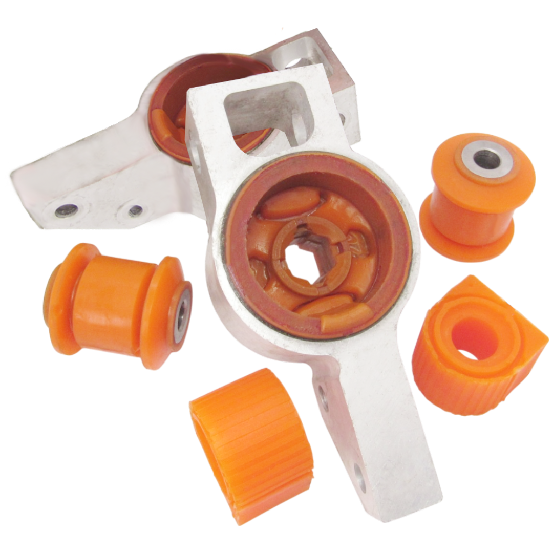 Поліуретановий комплект передньої підвіски Audi A3 2012-2020 ЗАДНІ САЙЛЕНТБЛОКИ В КРОНШТЕЙНІ